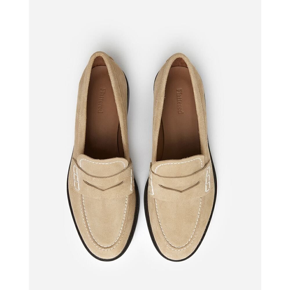 FLATTERED Sara Suede Beige Shoes MSRP $275 US Size 8.5, Euro size 39